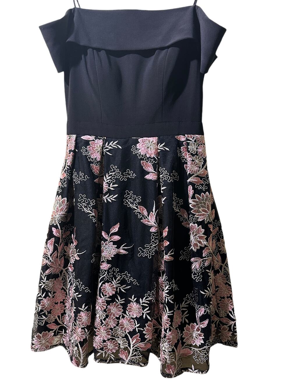 Morgan & Co cocktail dress black and pink Size 7 Junior